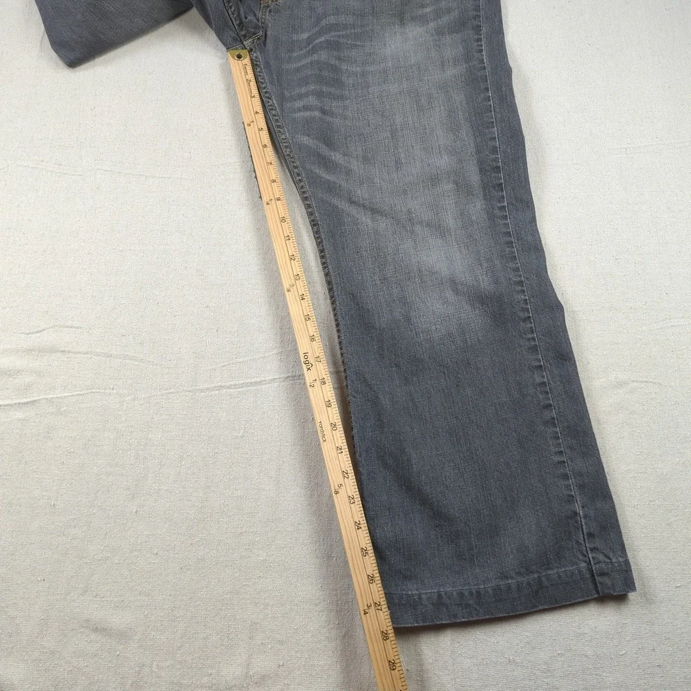 Levis Jeans Mens 44x28* Gray 527‎ Boot Cut Western Cowboy Faded Hemmed